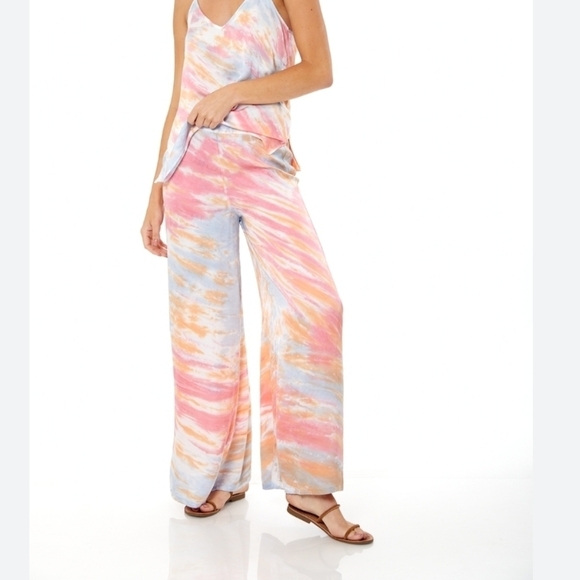 YOUNG FABULOUS & BROKE PALAZZO MULTICOLOR WIDE LEG PANTS SIZE XS - Picture 9 of 10